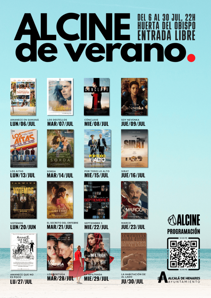Proyección de cine al aire libre en Huerta del Obispo Alcalá
