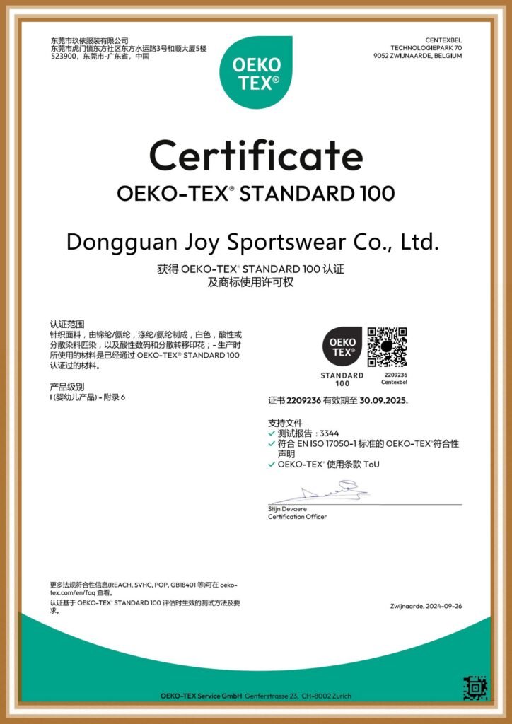 OEKO-TEX Certificate