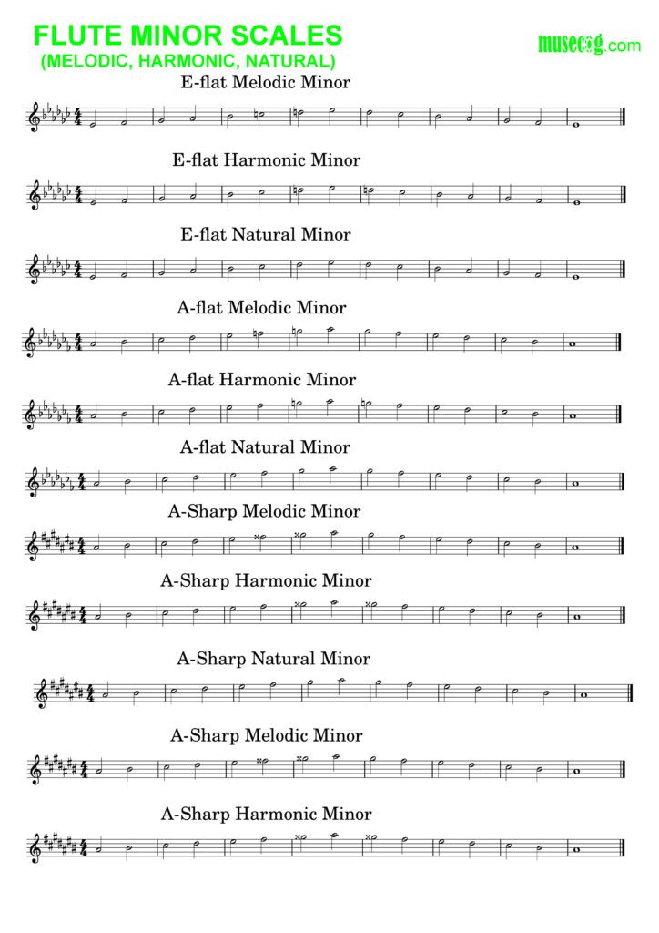 Flute minor scales