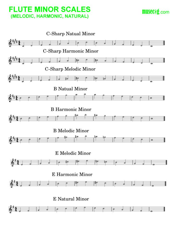Flute minor scales