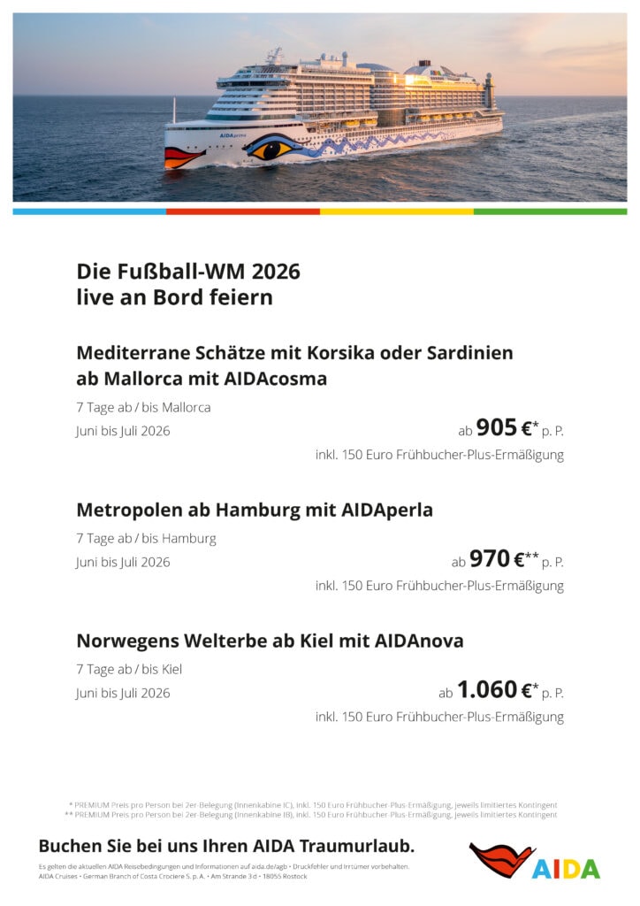 Reisewelt Kreuzfahrten 3 2026 Kreuzfahrten AIDA03 3