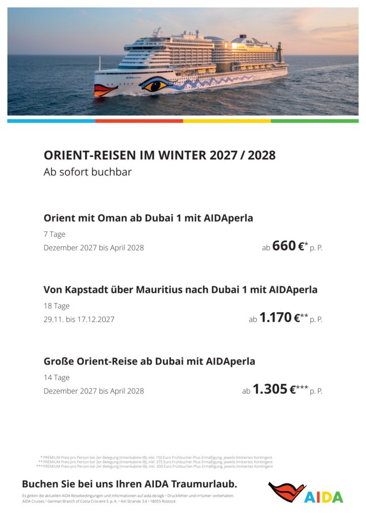 Reisewelt Kreuzfahrten 4 2026 Kreuzfahrten AIDA04