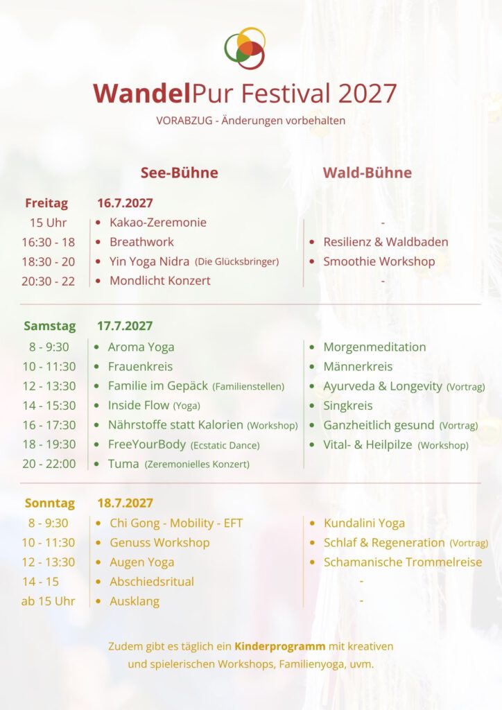 Programm - WandelPur Festival 2027