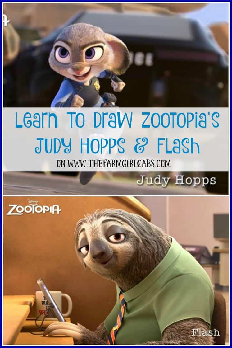 Learn To Draw Zootopia's Judy Hopps & Flash.