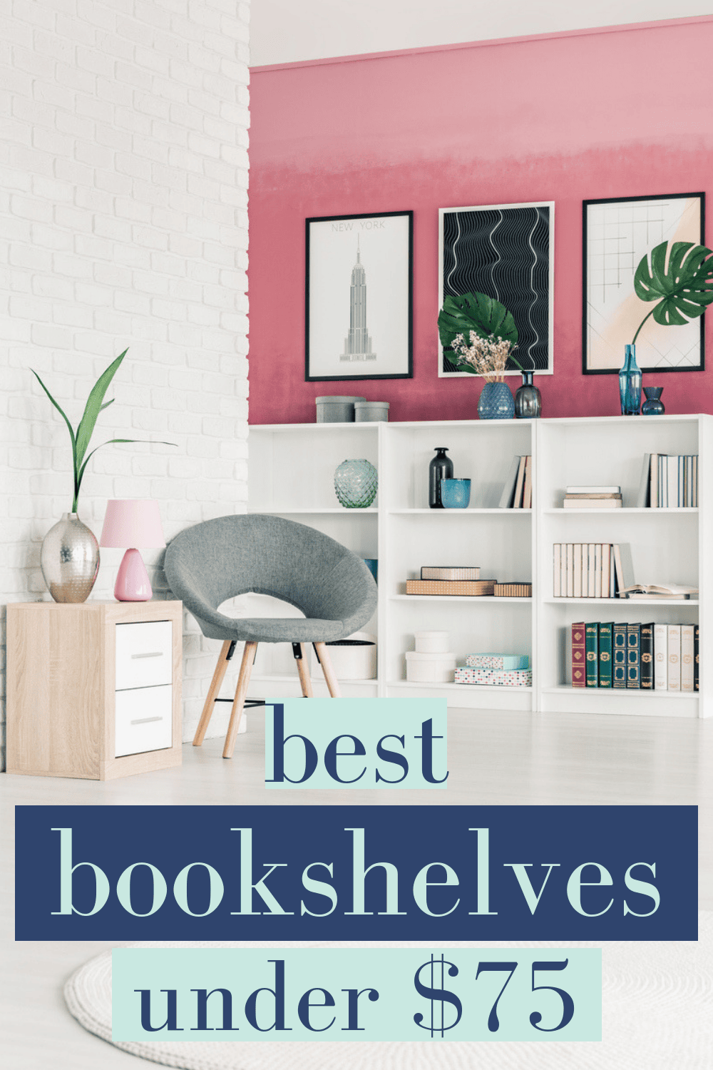 These are the best bookshelves on a budget. Amazon, Target and Home Depot all have shelving units you'll love to decorate. Bookshelf styling starts with great furniture! #bookshelves #homedecor #bestfurniture #bookshelfstyling #bestbudgetfurniture #amazonfinds #targetfinds #homedepot
