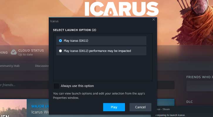 Такие игры, как Icarus, попросят вас выбрать между DX11 и DX12. Такие игры, как Icarus, попросят вас выбрать между DX11 и DX12.