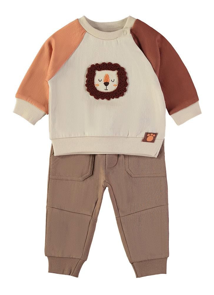 Conjunto algodón botones León BABYBOL