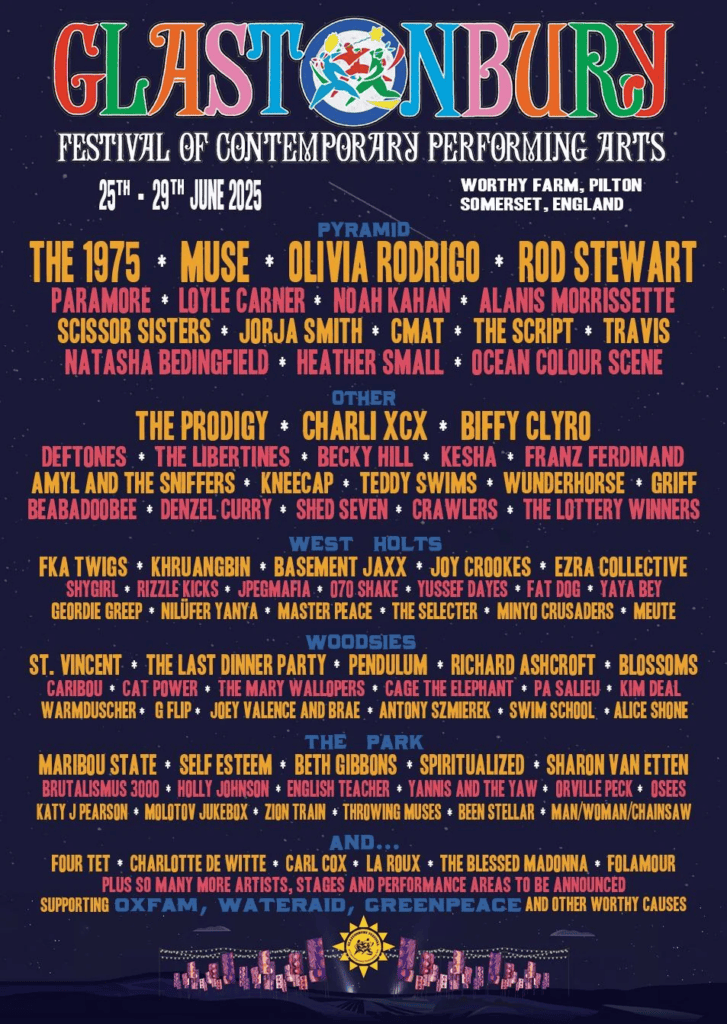 Glastonbury 2025 音樂節演出陣容亮點
