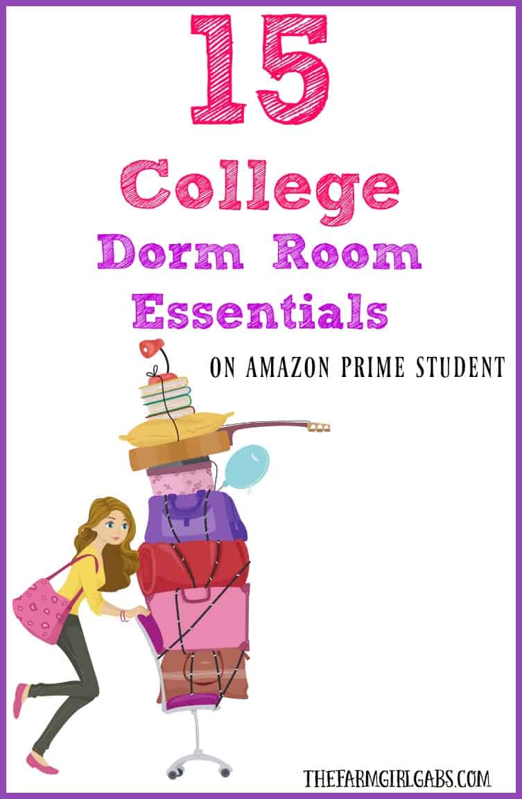 College shopping just got easier with Amazon Prime Student. Check out these 15 Must-Have Dorm Room Essentials for your college student. @Amazon #PrimeStudent #CG