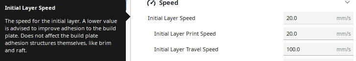 cura initial layer print speed config
