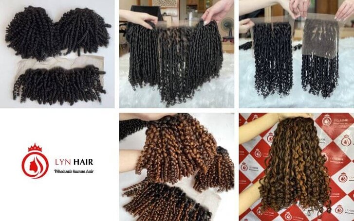 Vietnamese pixel curly human hair bundles