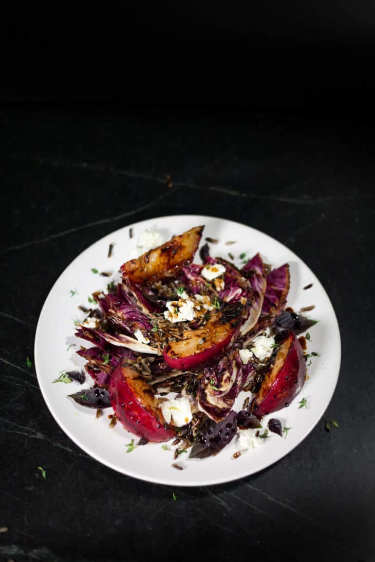 Grilled Radicchio Plum Salad