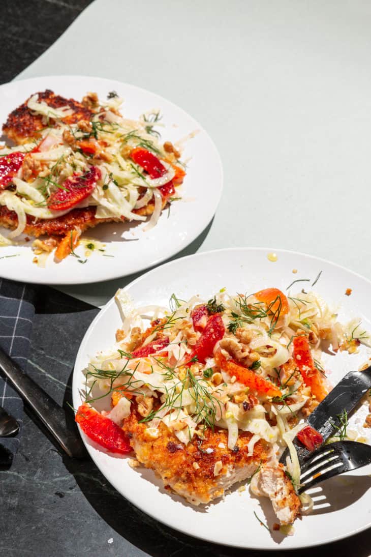 Chicken Cutlet with Fennel Salad