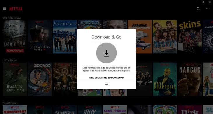 netflix offline download windows 10