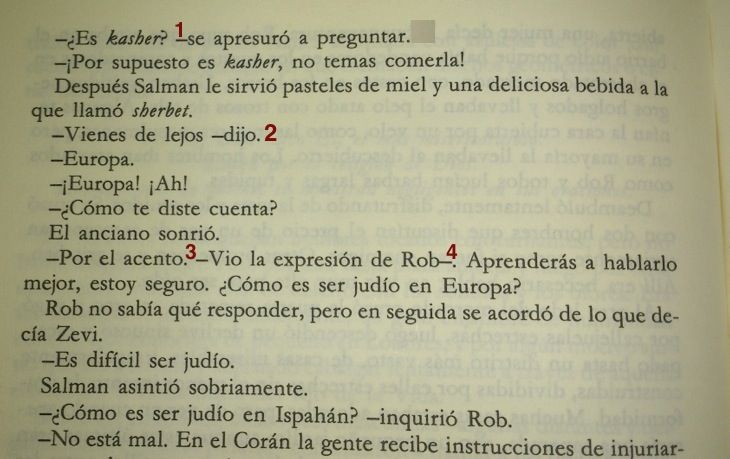 Las acotaciones en narrativa. Fragmento de "El médico", de Noah Gordon. Las acotaciones en narrativa.