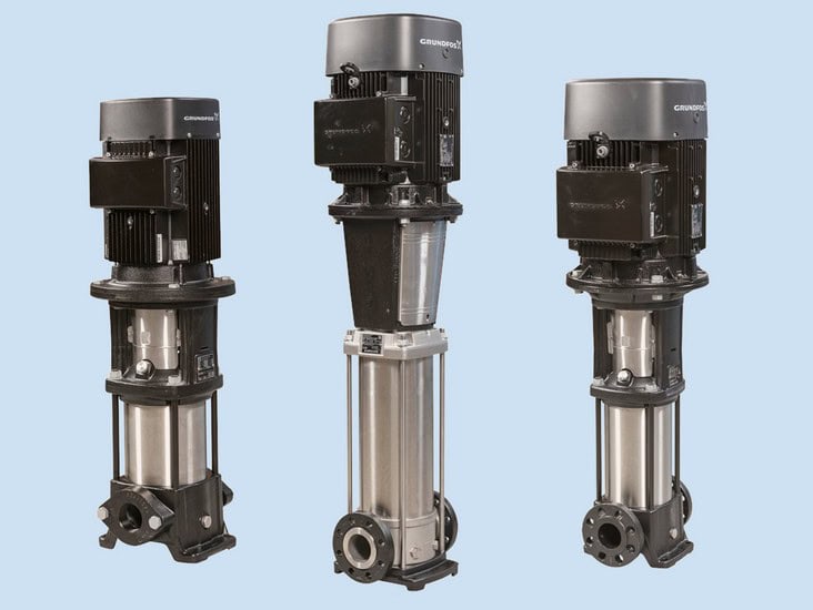 The Grundfos CR range of fixed speed vertical multistage pumps