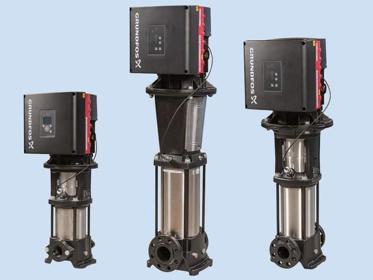 The Grundfos CRE range of variable speed vertical multistage pumps
