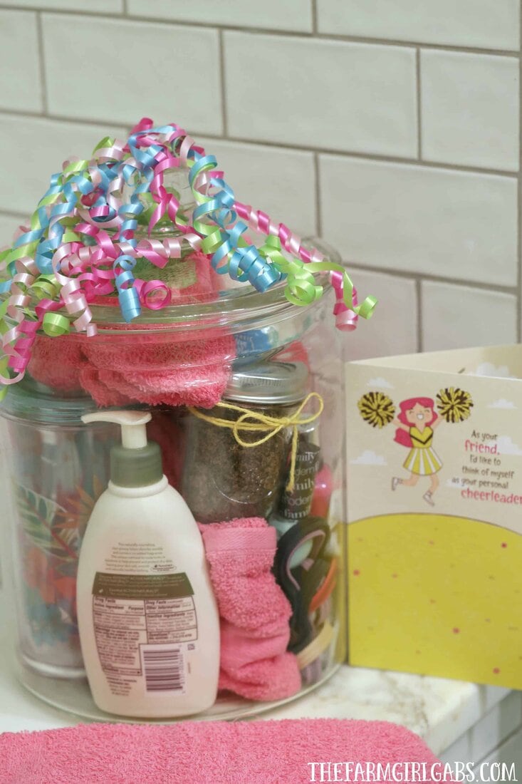 Celebrate that special friend in your life by giving them a Spa In A Jar. This jar has all the essentials they need for the perfect pampering spa day at home.