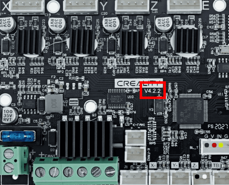 creality v4.2.2 mainboard identifying