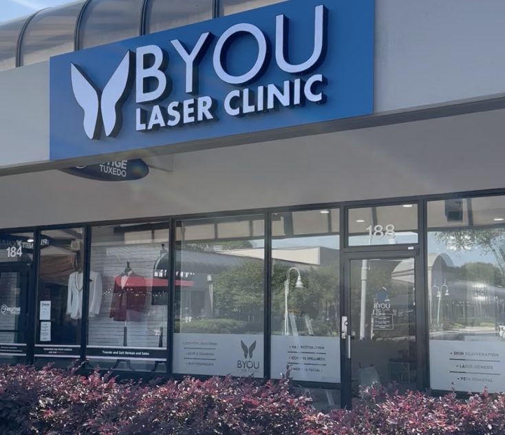 Knoxville, Tennessee building with BYou Laser Clinic sign