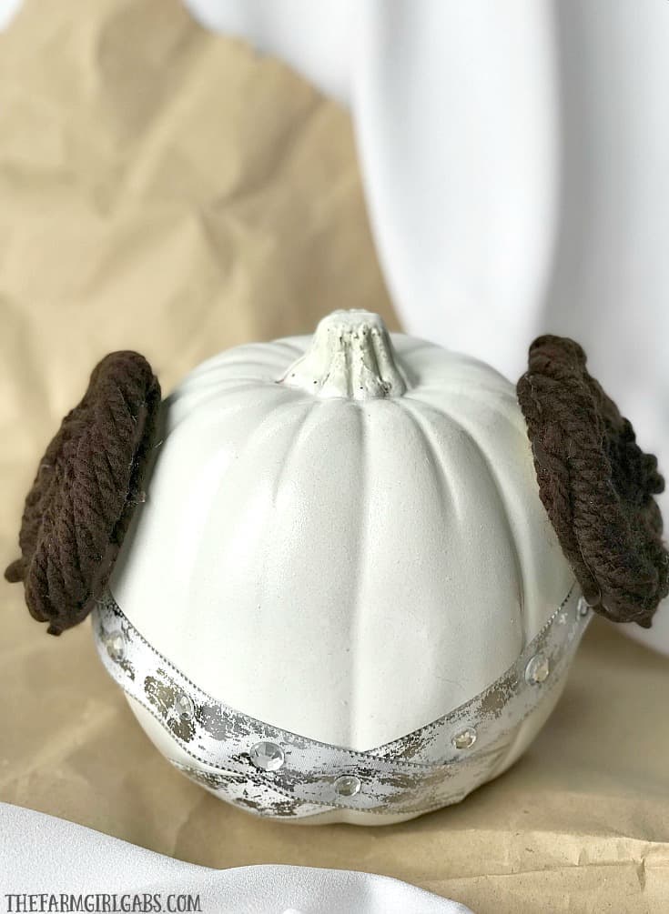 The Force is strong with this DIY Star Wars Princess Leia Pumpkin. Turn to the light side this Halloween. This pumpkin is perfect for the ultimate Star Wars fan!