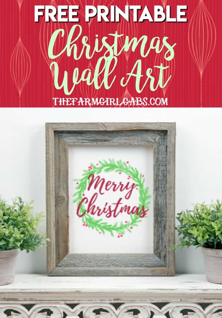 It's the most wonderful time of the year! Download this Free Merry Christmas Printable so you can display it for the upcoming Christmas season. #Freeprintable #Christmas #Christmasdecoration