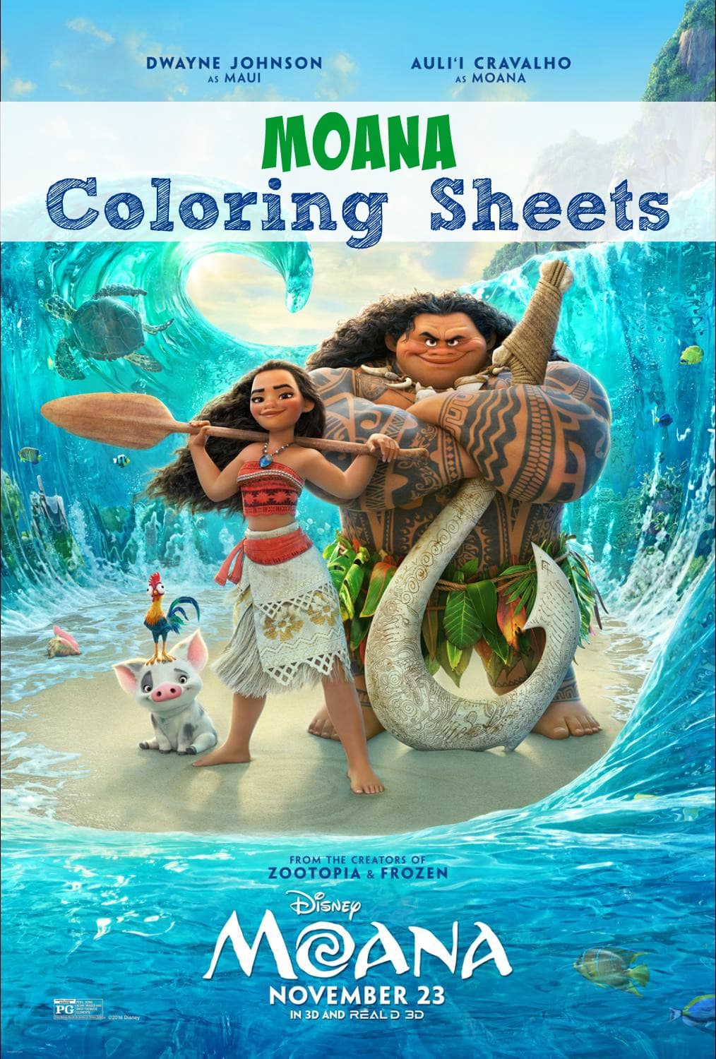 Moana Coloring Sheets #Moana