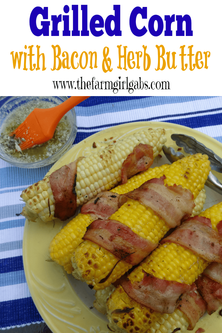 Grilled Corn on the Cob with Bacon and Herb Butter