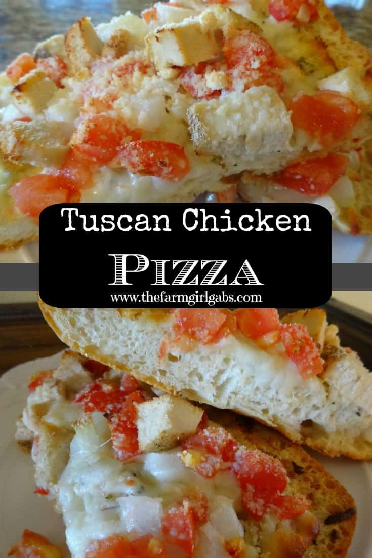 Tuscan Chicken Pizza from How Does Your Garden Grow? ~ www.thefarmgirlgabs.com