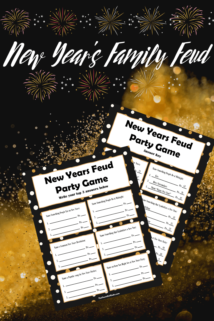 Ring in the New Year with this fun New Year's Family Feud Game you can play at home. See which family member can guess the best answer.