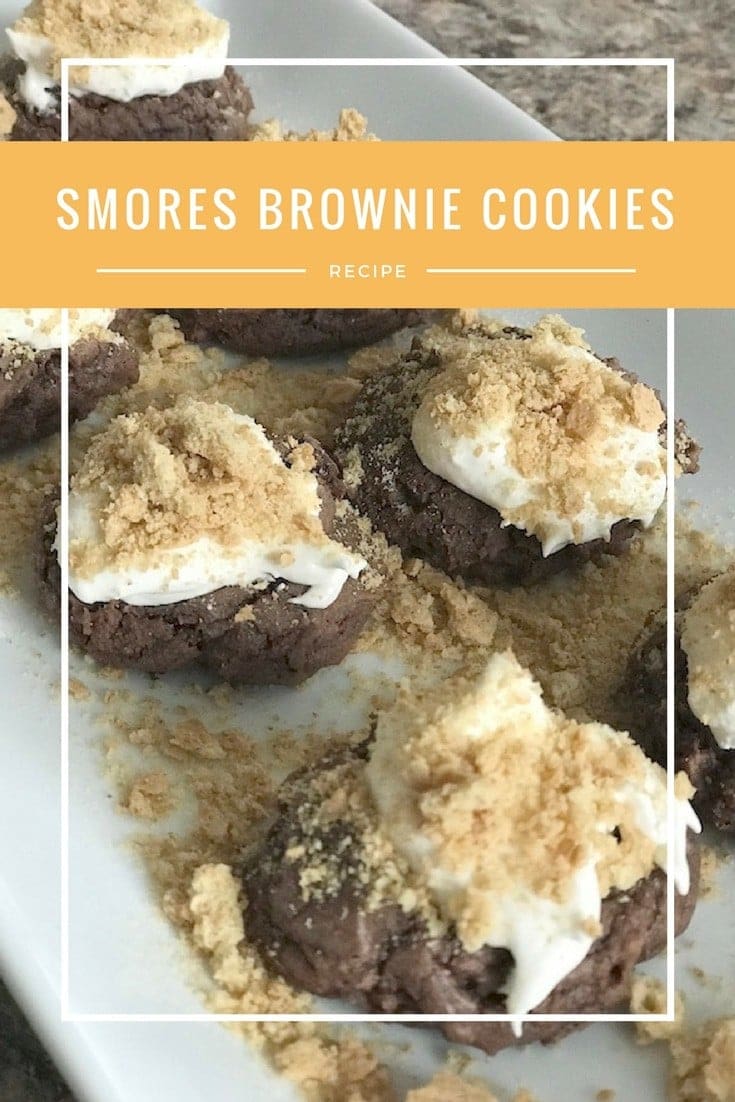 Skip the campfire and sticky mess and enjoy these Easy Smores Brownie cookies. Its the perfect combination of chocolate, marshmallow and graham crackers. These are the best! 