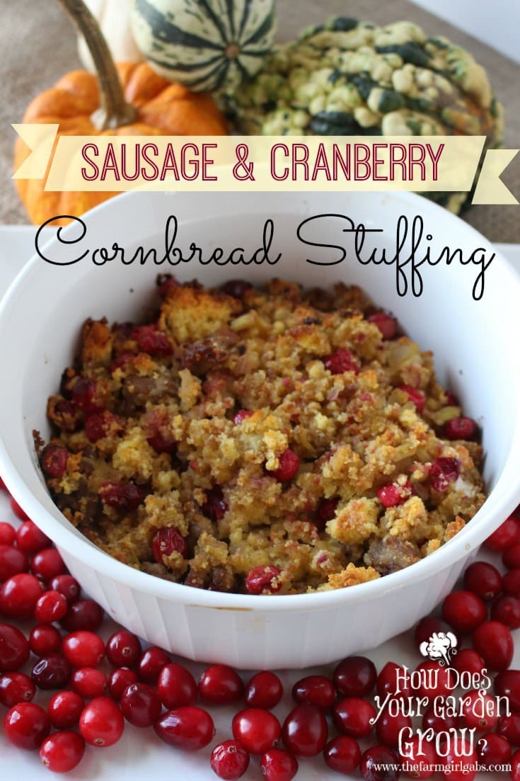 Sausage and cranberry stuffing is a delicious Thanksgiving side dish. This stuffing recipe will definitely dress up your holiday turkey.