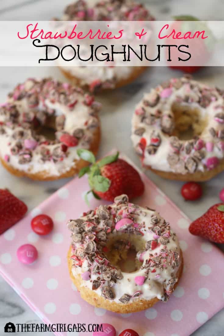 Strawberries And Cream Doughnuts