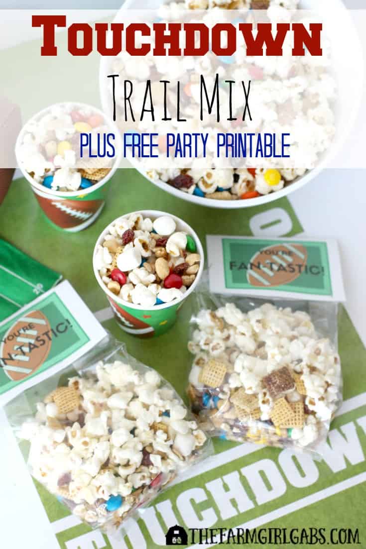 How do you Bring The Boom to your game day party? This Touchdown Trail Mix featuring BOOMCHICKAPOP is a perfect way to cheer on your favorite team! 