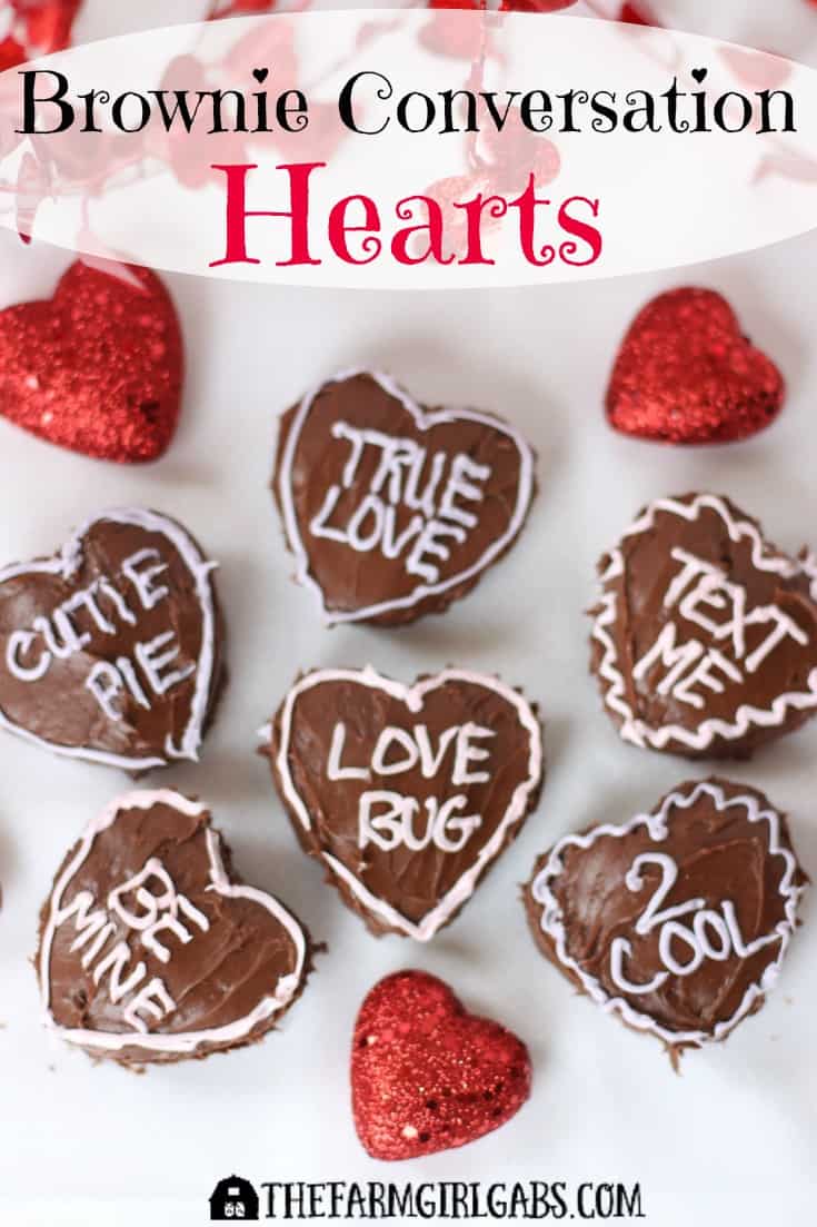 Brownie Conversation Hearts are the perfect sweet ending on Valentine's Day. This easy dessert will definitely win the hearts of your family and friends.