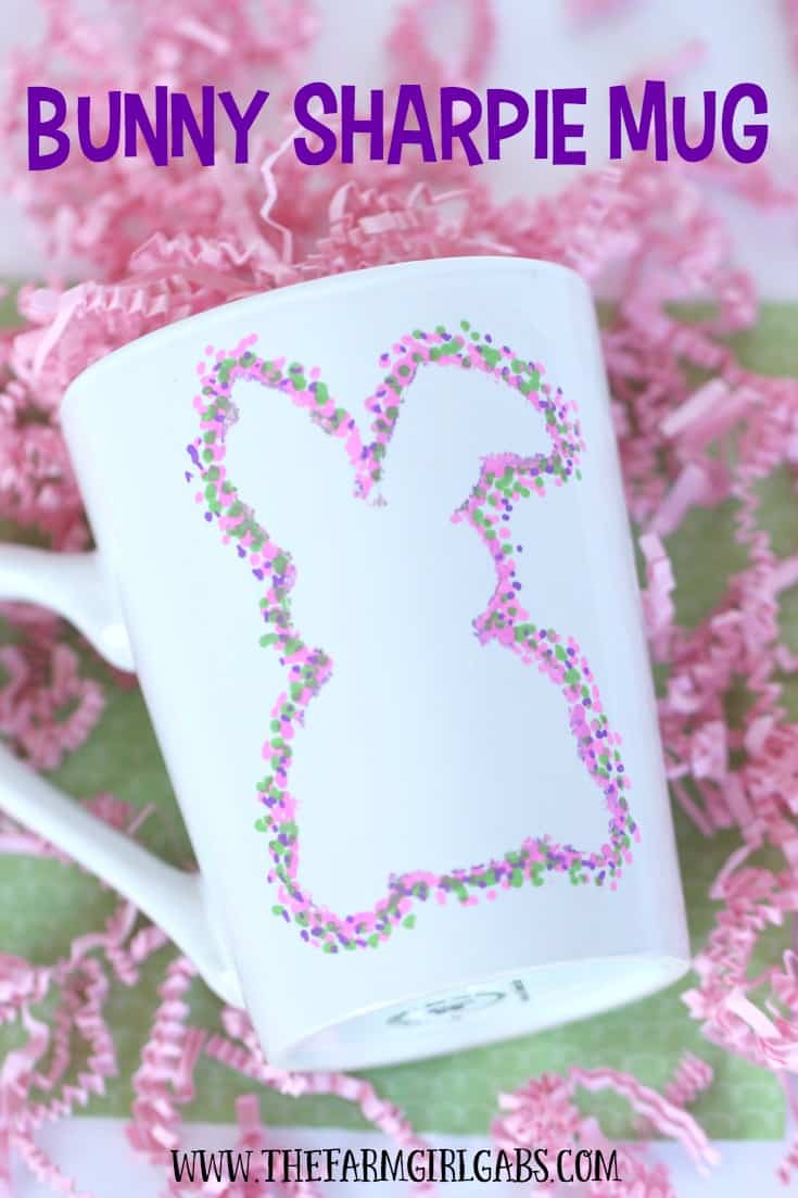 This Bunny Sharpie Mug is an easy DIY craft project that also makes a perfect gift idea for teens.