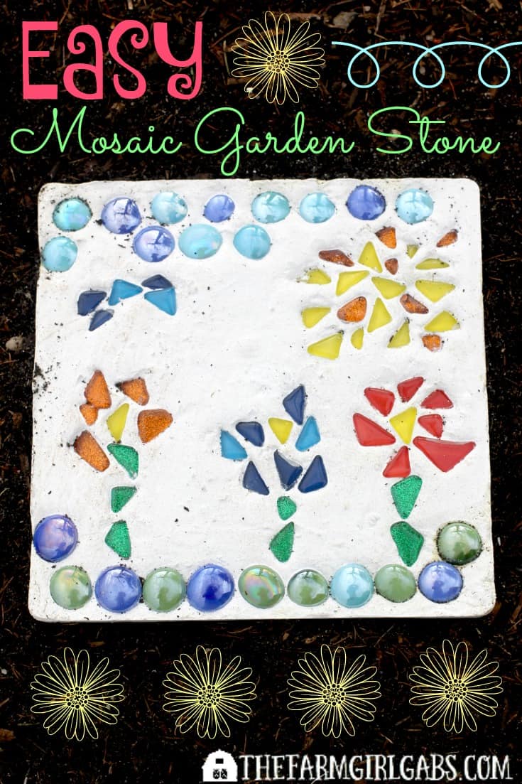 Refresh your lawn with Scotts® EZ Seed® and Create Your Own Mosaic Garden Stone to beautify your garden. AD #LoveYourLawn