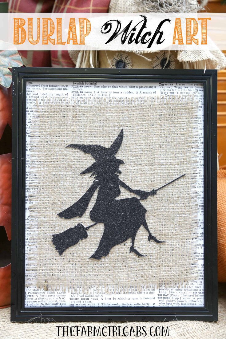 Add some bewitching fun to your Halloween decor. This simple Framed Burlap Witch Art is an easy DIY project to make.