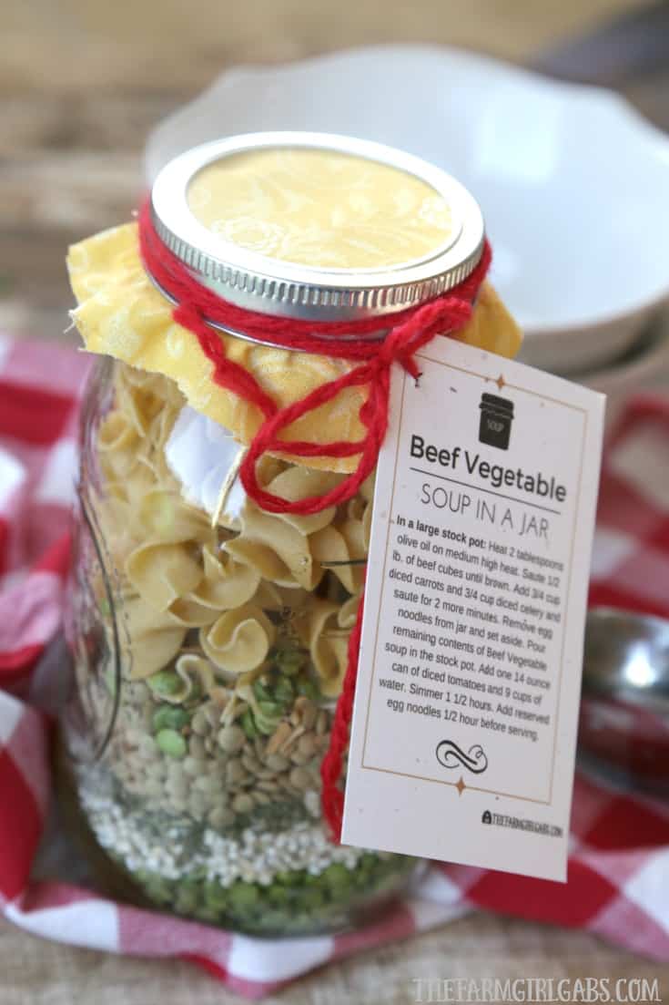 Win Over Winter With This Simple DIY Beef Vegetable Soup In A Jar Gift Idea. #WinOverWinter