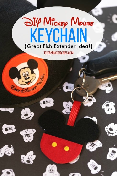 Isn't this adorable! This DIY Mickey Mouse Keychain is a super simple Disney craft. It is also a great fish extender gift to make for your upcoming Disney Cruise.