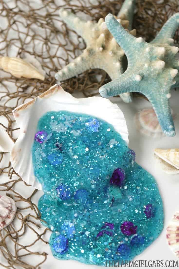 I bet Ariel (The Little Mermaid) will love to add this Mermaid Slime to her collection. This fun Disney craft will keep the kids busy for hours. #slimerecipe #MermaidSlime #TheLittleMermaid #DisneyCraft