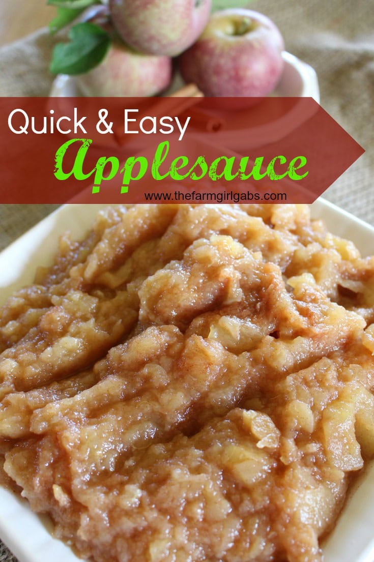 Quick & Easy Applesauce from How Does Your Garden Grow? ~ www.thefarmgirlgabs.com