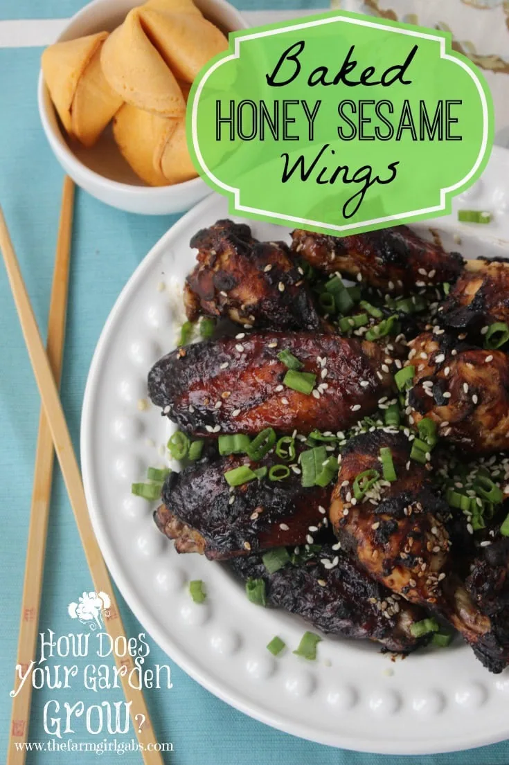 Baked Honey Sesame Wings are the perfect appetizer or game day recipe.