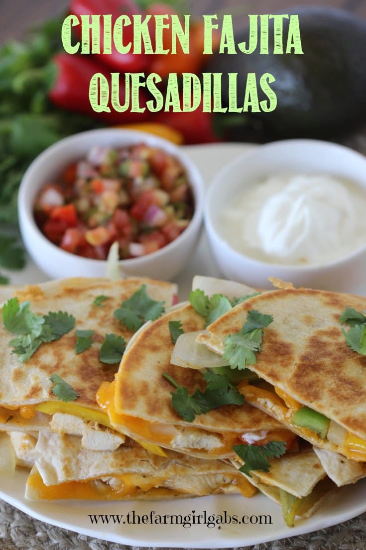 This Chicken Fajita Quesadilla recipe is perfect for Cinco de Mayo or any time of the year. Serve as an appetizer, snack or main meal.