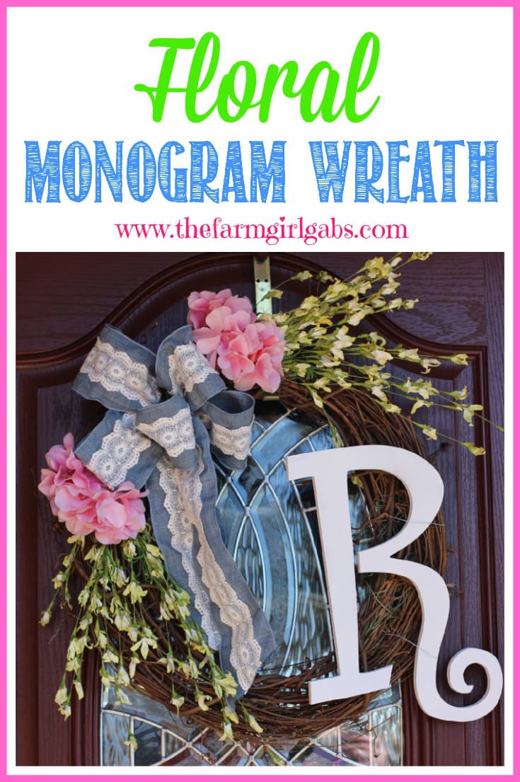 This Floral Monogram Wreath is a welcoming addition to your front door. This is a super simple craft project. 