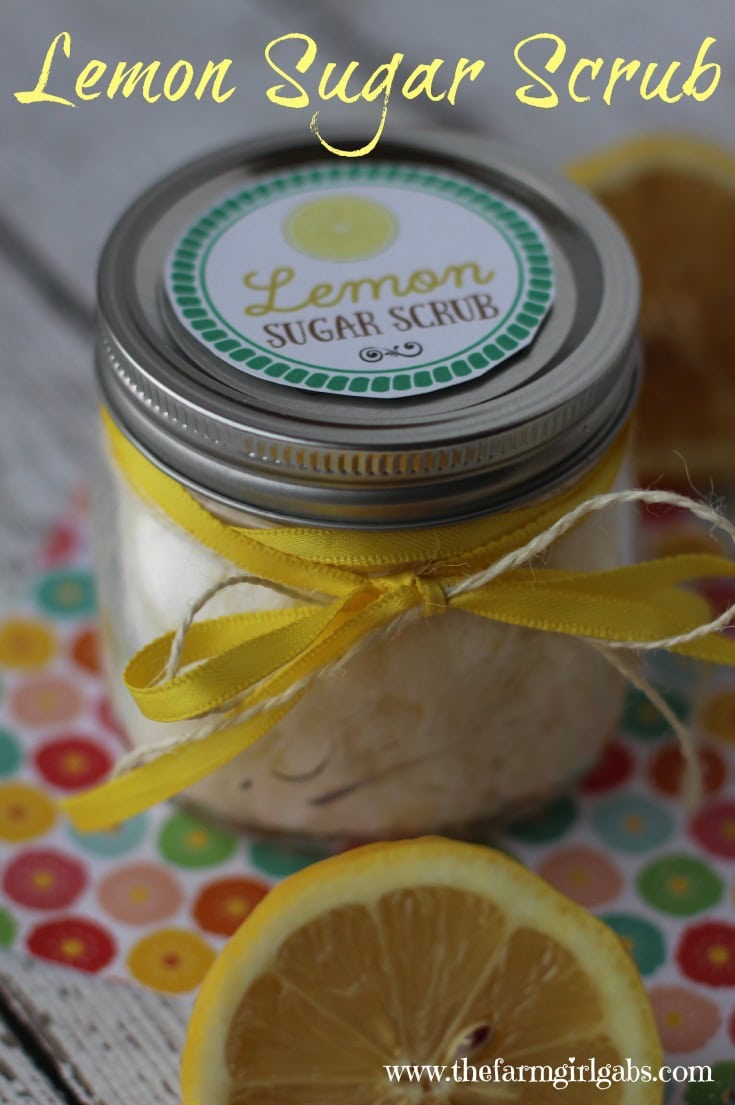 Make your own Lemon Sugar Scrub and exfoliate your dry skin. 