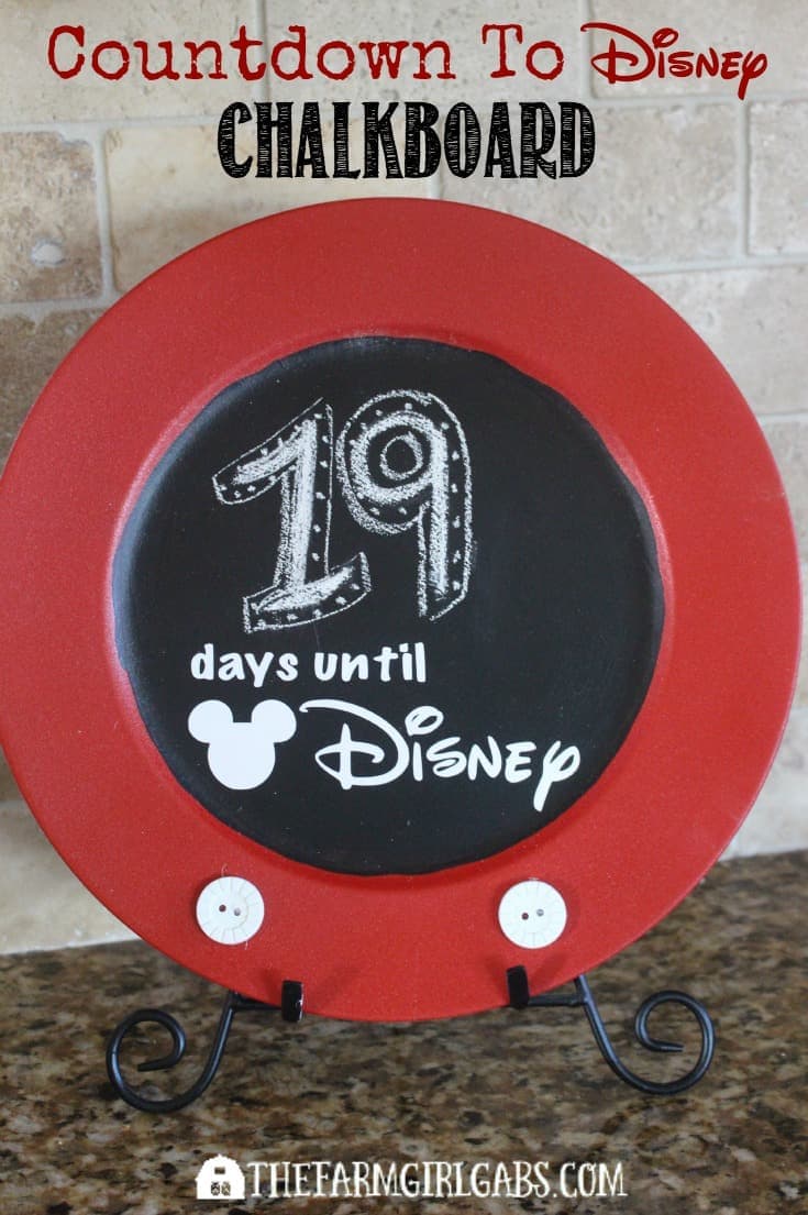 This Disney Countdown Chalkboard is the perfect way to count the days until your next Disney vacation.