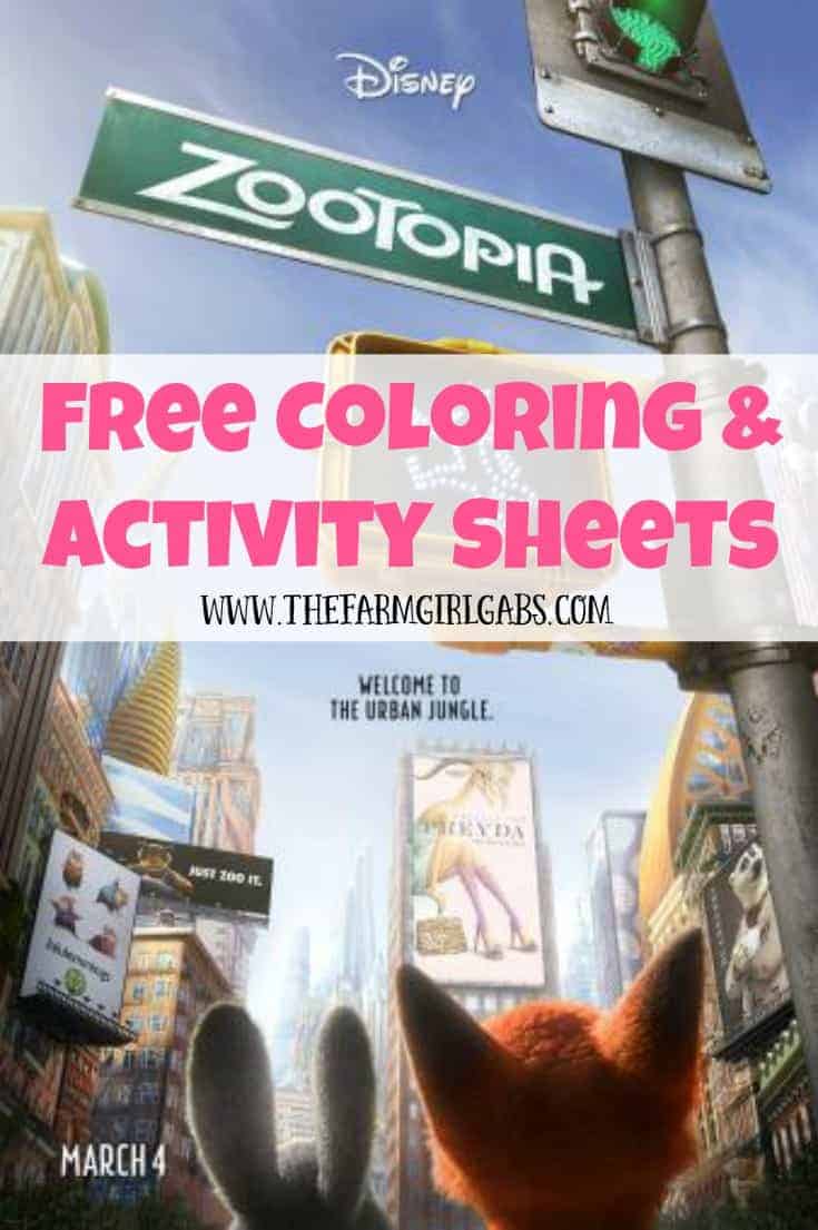 Download these free ZOOTOPIA Coloring and Activity Sheets. Disney's ZOOTOPIA opens in theaters on March 4, 2016.