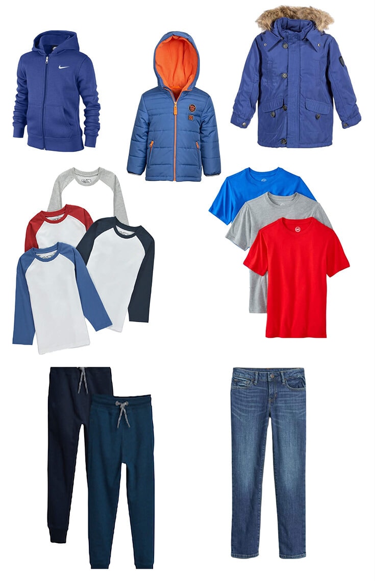 a boys capsule wardrobe