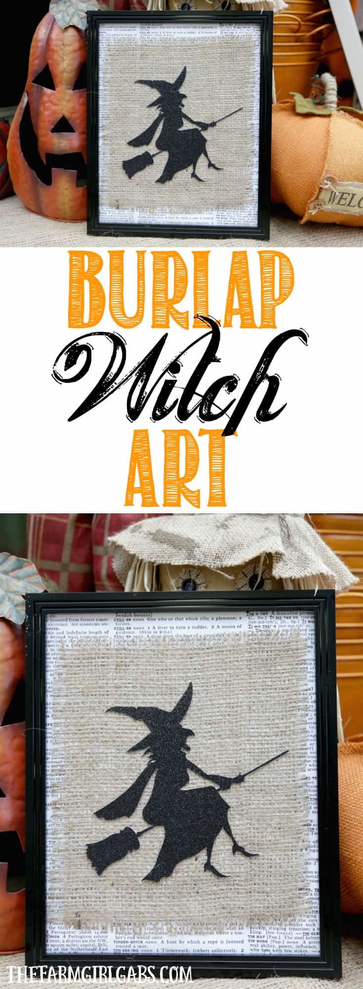 Add some bewitching fun to your Halloween decor. This simple Framed Burlap Witch Art is an easy fall DIY project to make.